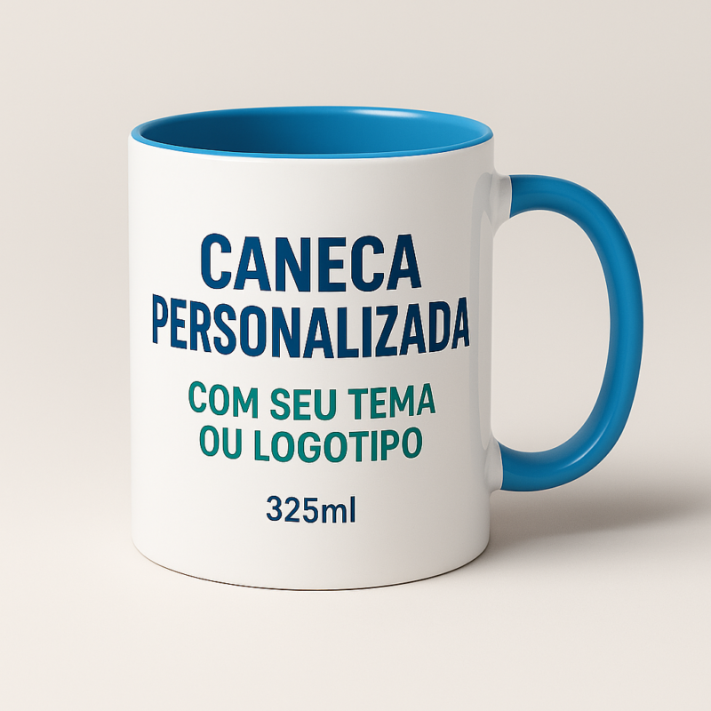 caneca colorida estilo dentro e fora
